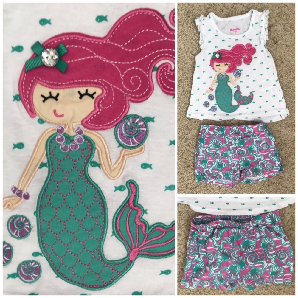Nannette Kids 3t Matching Mermaid Outfit NWOT
